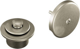Moen T90331BN Push-N-Lock Tub and Shower Drain Kit with 1.5-Inch Threads, Brushed Nickel