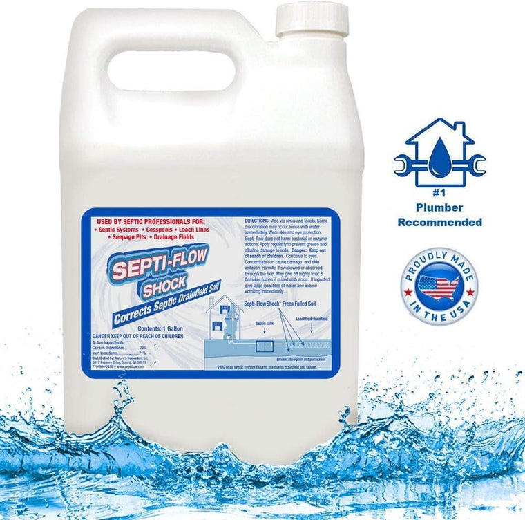 Septi-Flow Septic System Shock Treatment, 4-Gallon Set for Drainfield Clearing and Hardened Soil